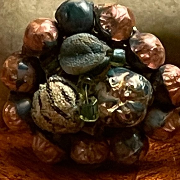 Japanese Stamped Mod Clip on Green, Blue and Gold - Picture 6 of 6